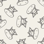 table doodle seamless pattern background N8