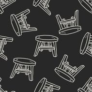 table doodle seamless pattern background N11
