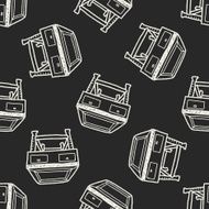 table doodle seamless pattern background N13