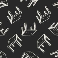 table doodle seamless pattern background N15