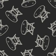 table doodle seamless pattern background N17