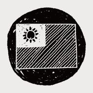 Taiwan flag doodle N5