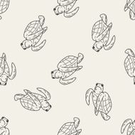 tortoise doodle seamless pattern background N3