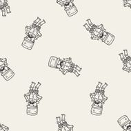 Toy Soldiers doodle seamless pattern background