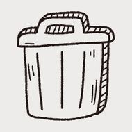 trash can doodle drawing N10