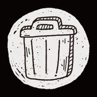 trash can doodle drawing N12