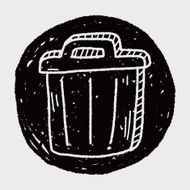 trash can doodle drawing N13