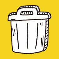 trash can doodle drawing N16