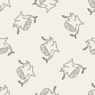 tree doodle seamless pattern background N2