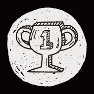 Trophy doodle drawing N8