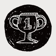Trophy doodle drawing N9