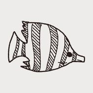 Tropical fish doodle N7