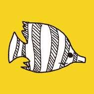 Tropical fish doodle N19