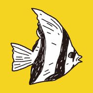 Tropical fish doodle N21