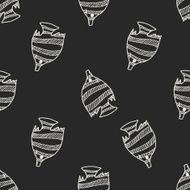 Tropical fish doodle seamless pattern background N4