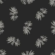 Tropical fish doodle seamless pattern background N5
