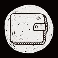 wallet doodle drawing N13