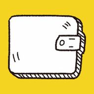 wallet doodle drawing N19