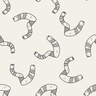 winter scarf doodle seamless pattern background N5