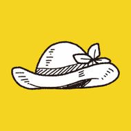 doodle Straw hat N13