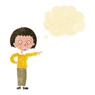 cartoon shocked woman with thought bubble N4