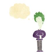 cartoon vampire with thought bubble N17
