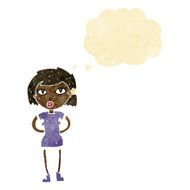 cartoon woman with thought bubble N3