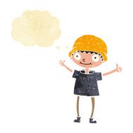 cartoon boy with positive attitude thought bubble N4