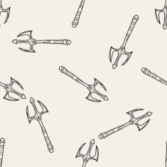 spear doodle seamless pattern background N2