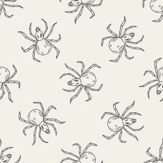 spider doodle seamless pattern background N3