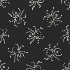 spider doodle seamless pattern background N4