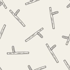 stick doodle seamless pattern background