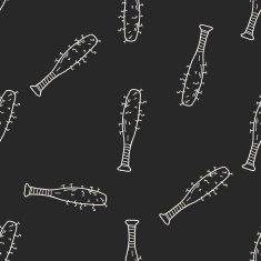 stick doodle seamless pattern background N4