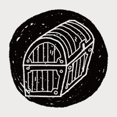 treasure chest doodle N14