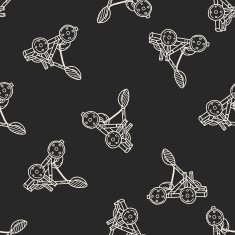 Trebuchet doodle seamless pattern background