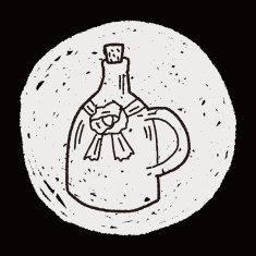 wine bottle doodle N8