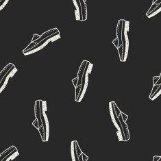 doodle leather shoe seamless pattern background