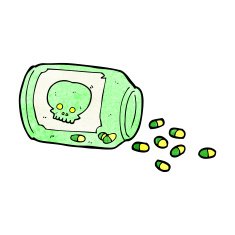 cartoon dangerous pills