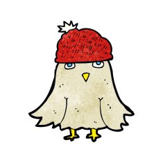 cartoon owl wearing hat N2