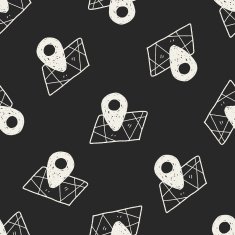 doodle location seamless pattern background N3