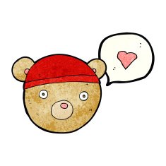 cartoon bear in hat N38