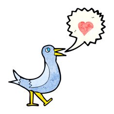 cartoon bird singing N4