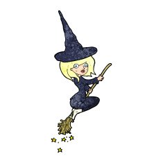 cartoon halloween witch N16