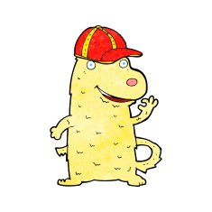 cartoon dog wearing cap N2