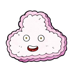 cartoon happy pink cloud N9