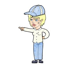cartoon woman pointing N2