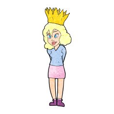 cartoon person wearing crown N24