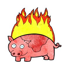 cartoon roast ham N2