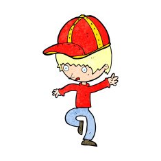 cartoon boy in cap N2