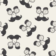 doodle mask seamless pattern background N3